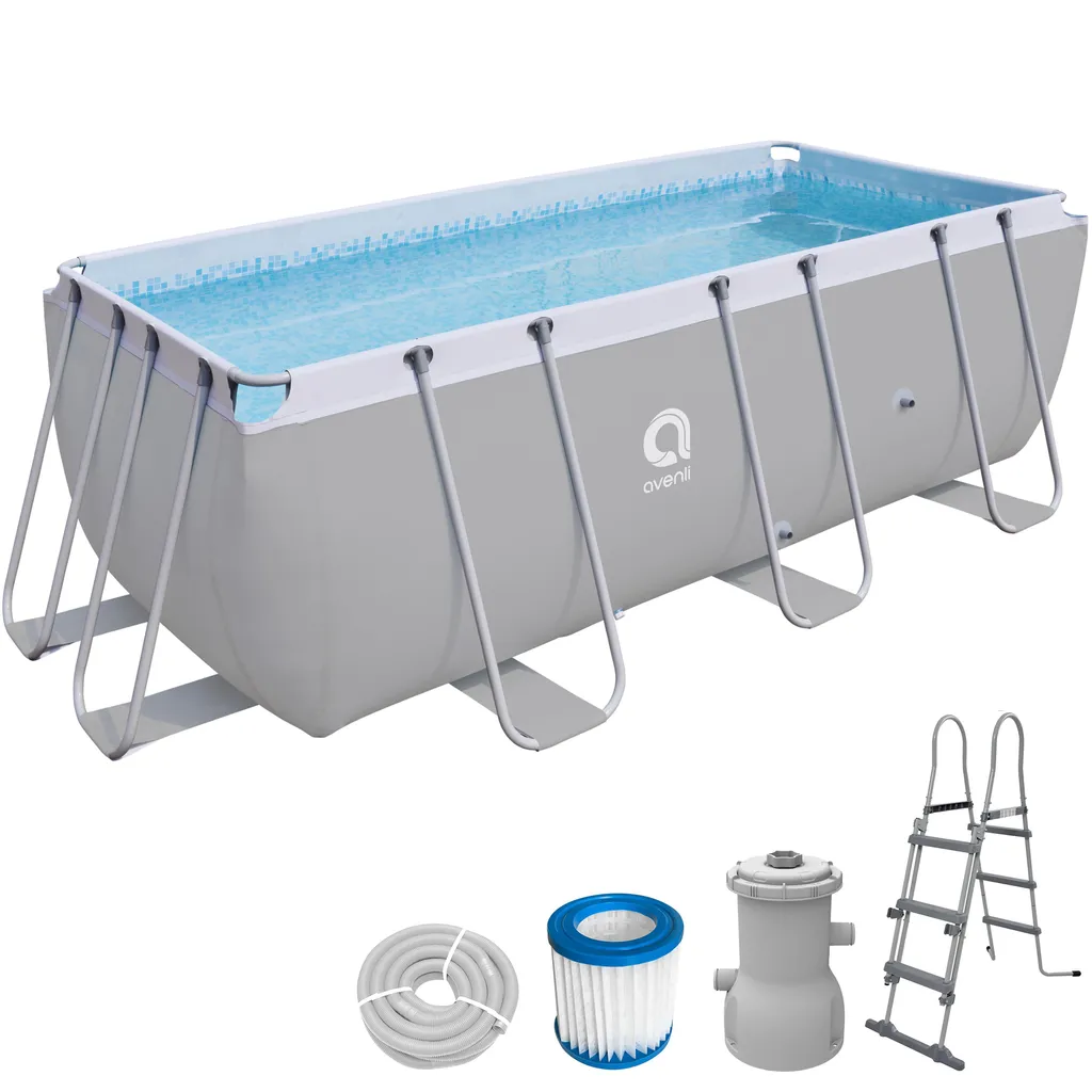 Avenli Frame Rectangular Pool Set 400 x 200 x 99 cm, Aufstellpool